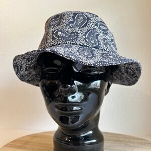 Vintage 90s USA Made Paisley Print Unisex Bucket Hat Size Large